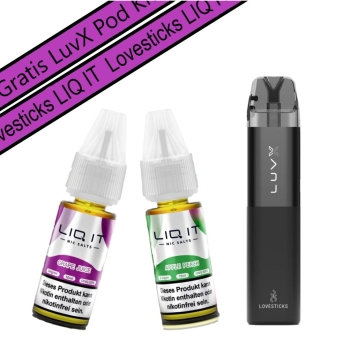 Lovesticks Bundle - 2 Lovesticks LIQ IT Liquids und 1x Lovesticks LuvX Pod Kit GRATIS